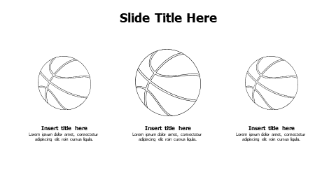 3 outline basketball infographic