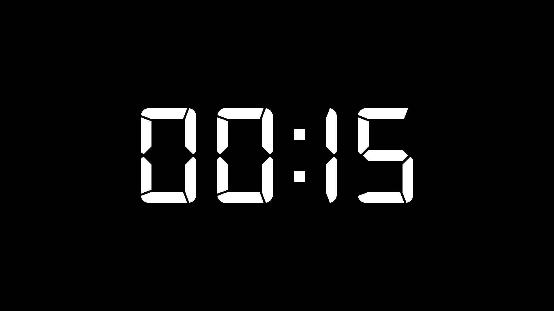 15 Seconds Timer white