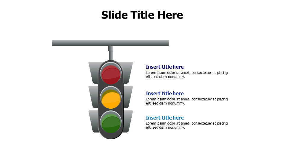3 points 3D traffic lights infographic