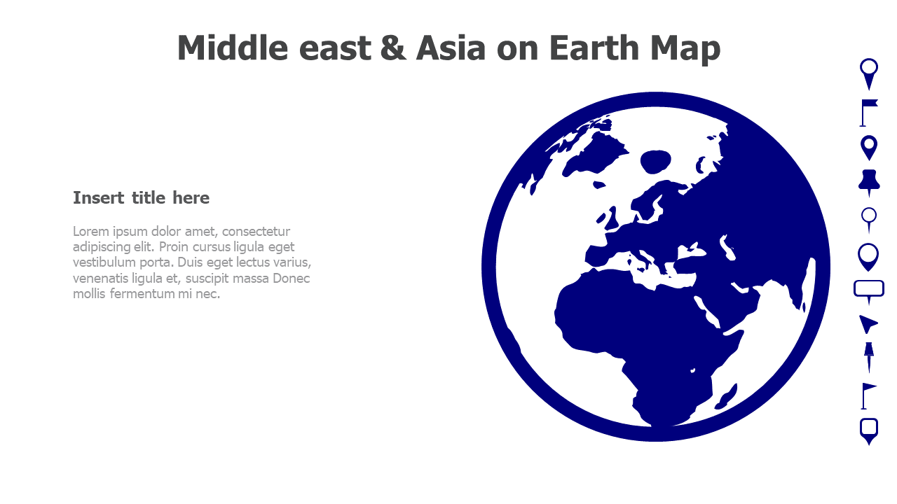 Middle east and Asia on Earth Map 3