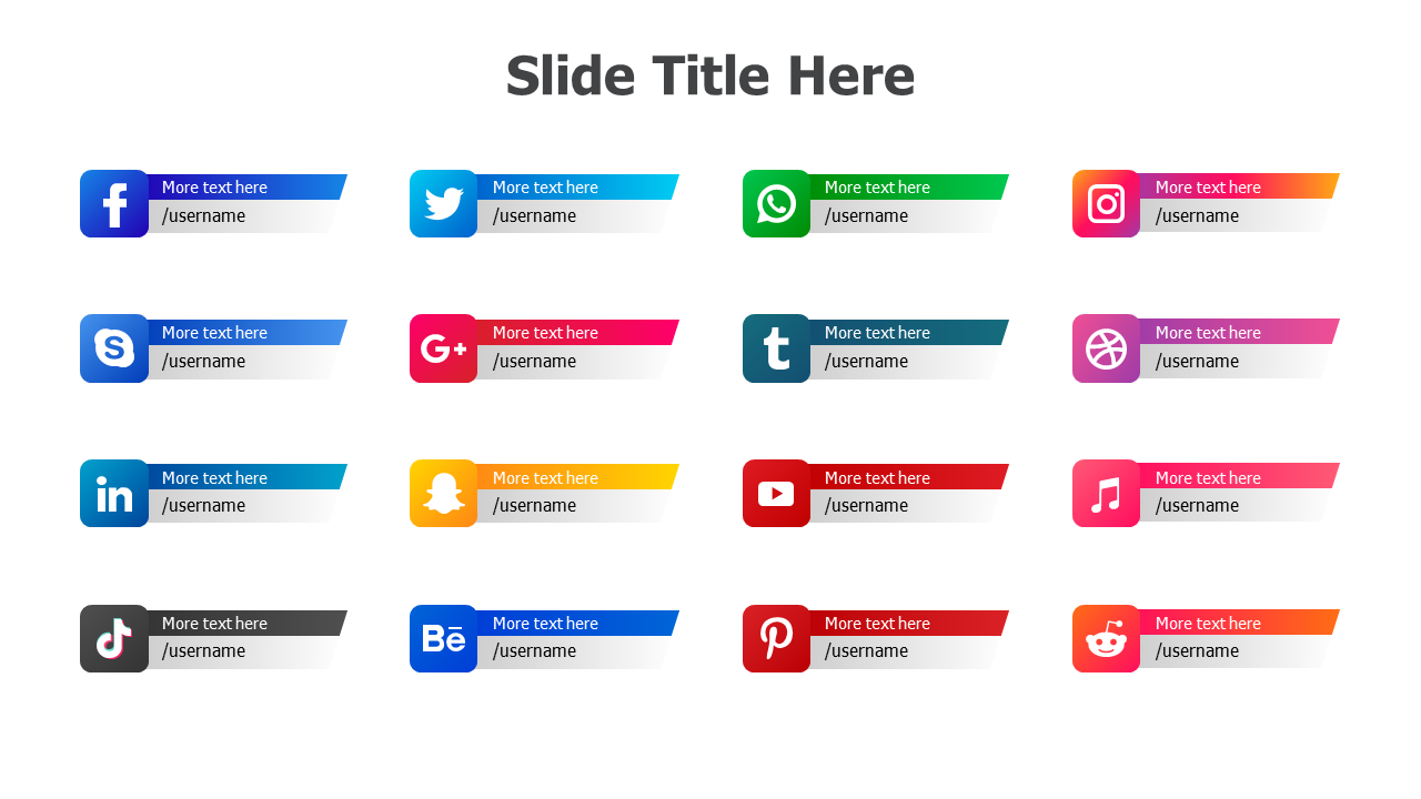 social media template slide