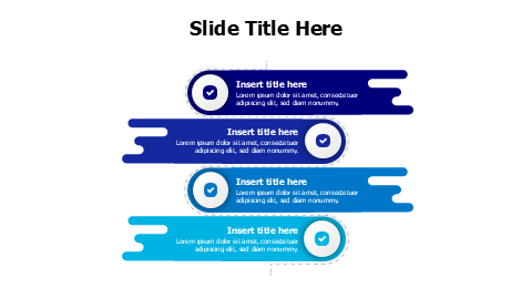 4 colored sketchy colored stripes infographic
