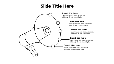 5 points from outline speaker infographic