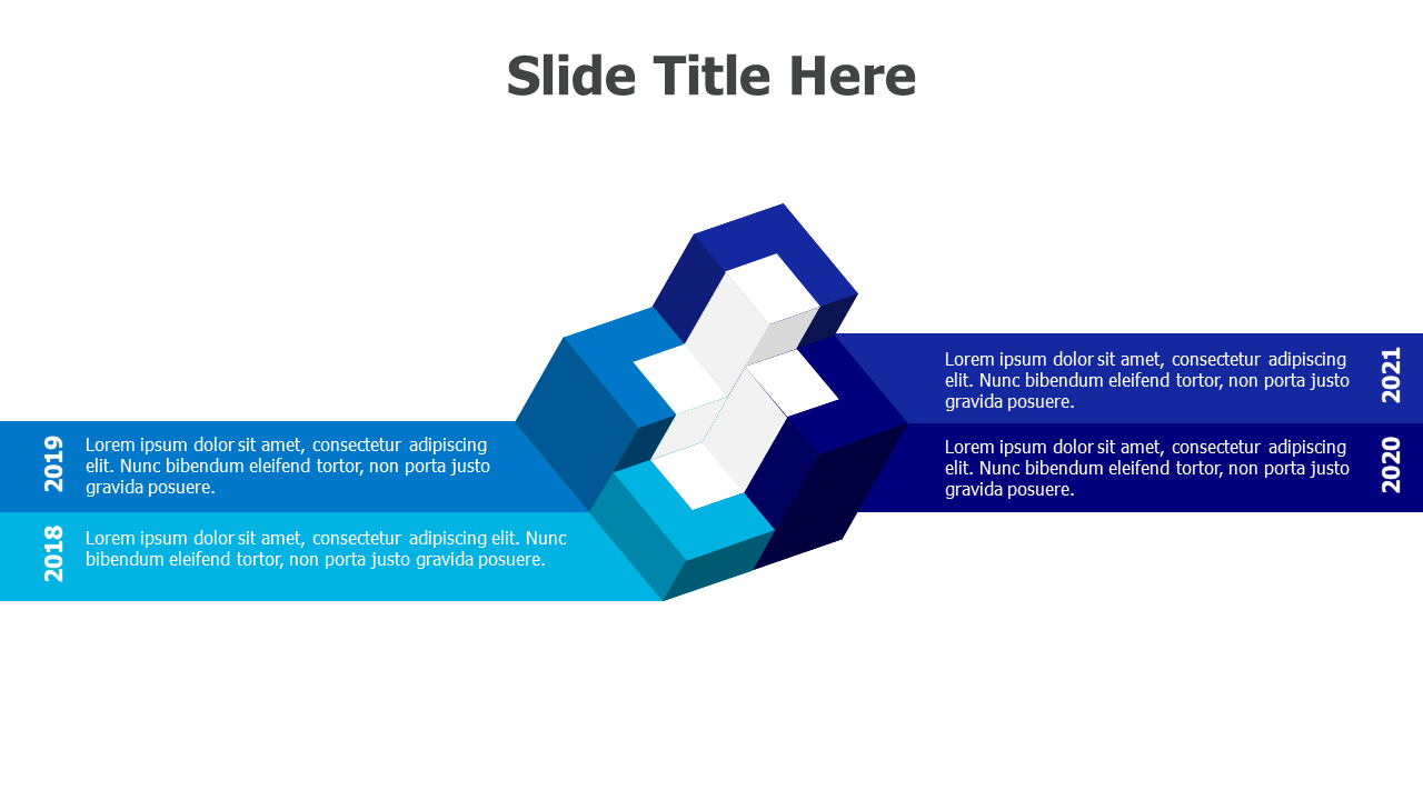 4 points 3D infographic