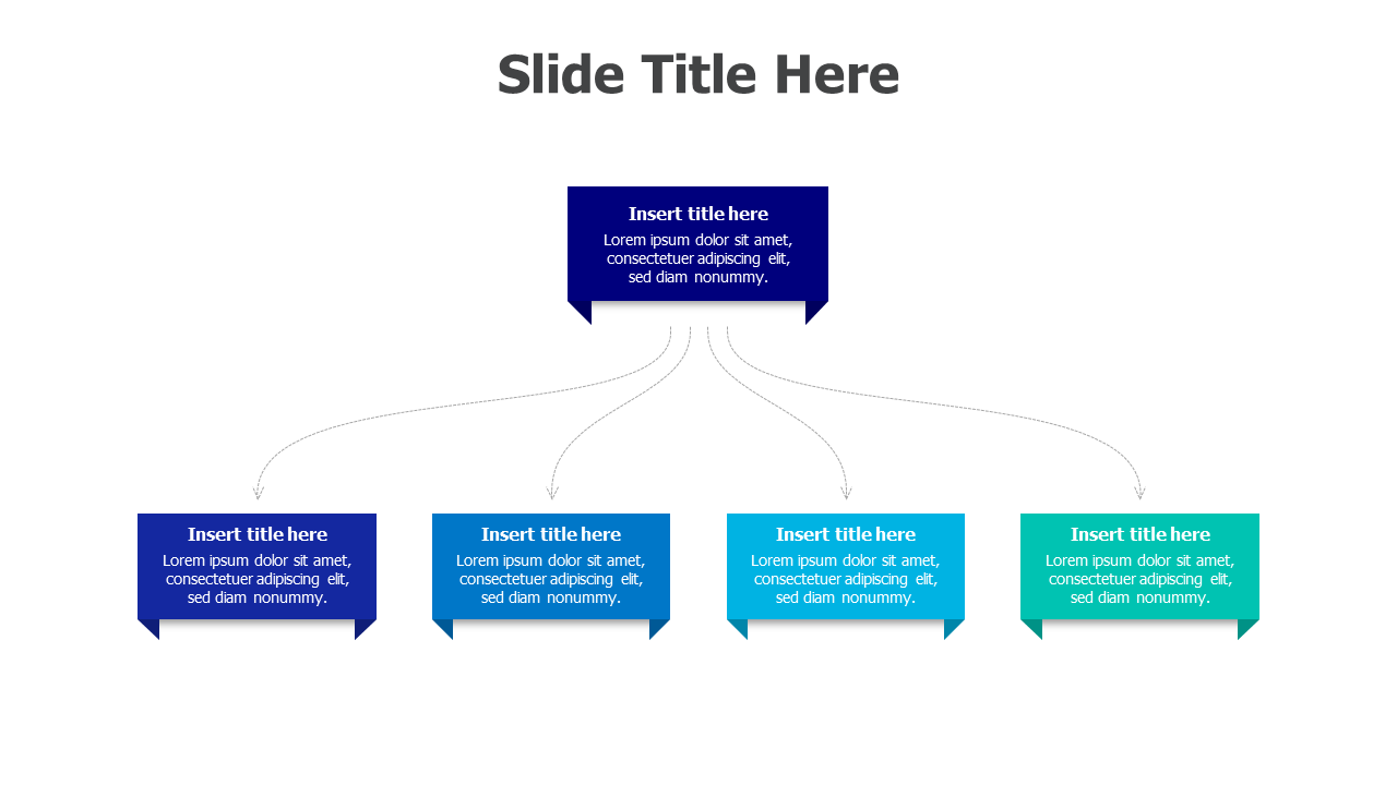 4 points branching from heading infographic
