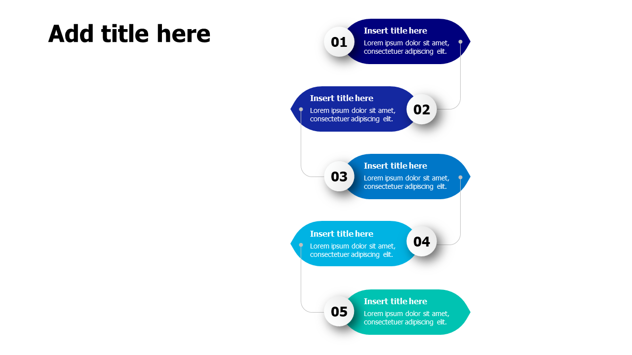 5 vertical steps infographic template