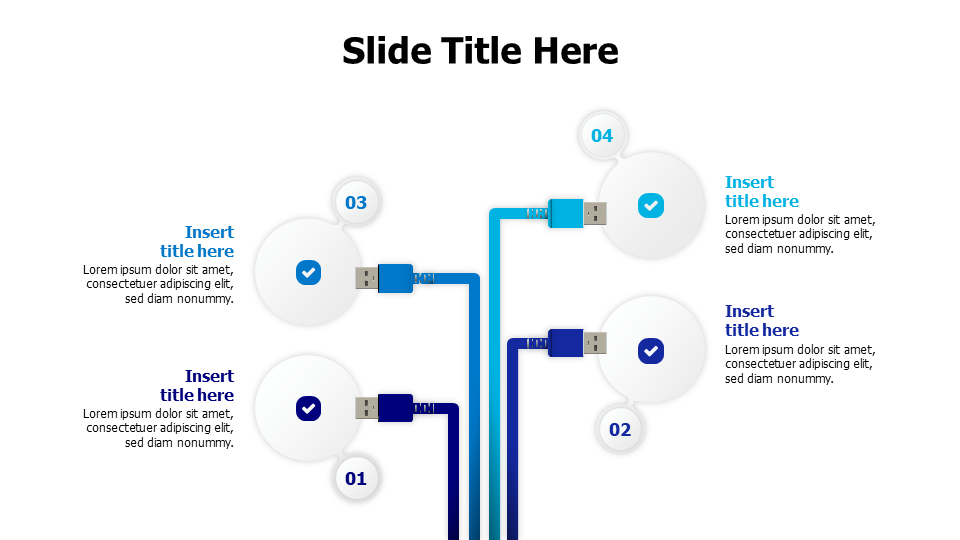 4 points USB wires infographic