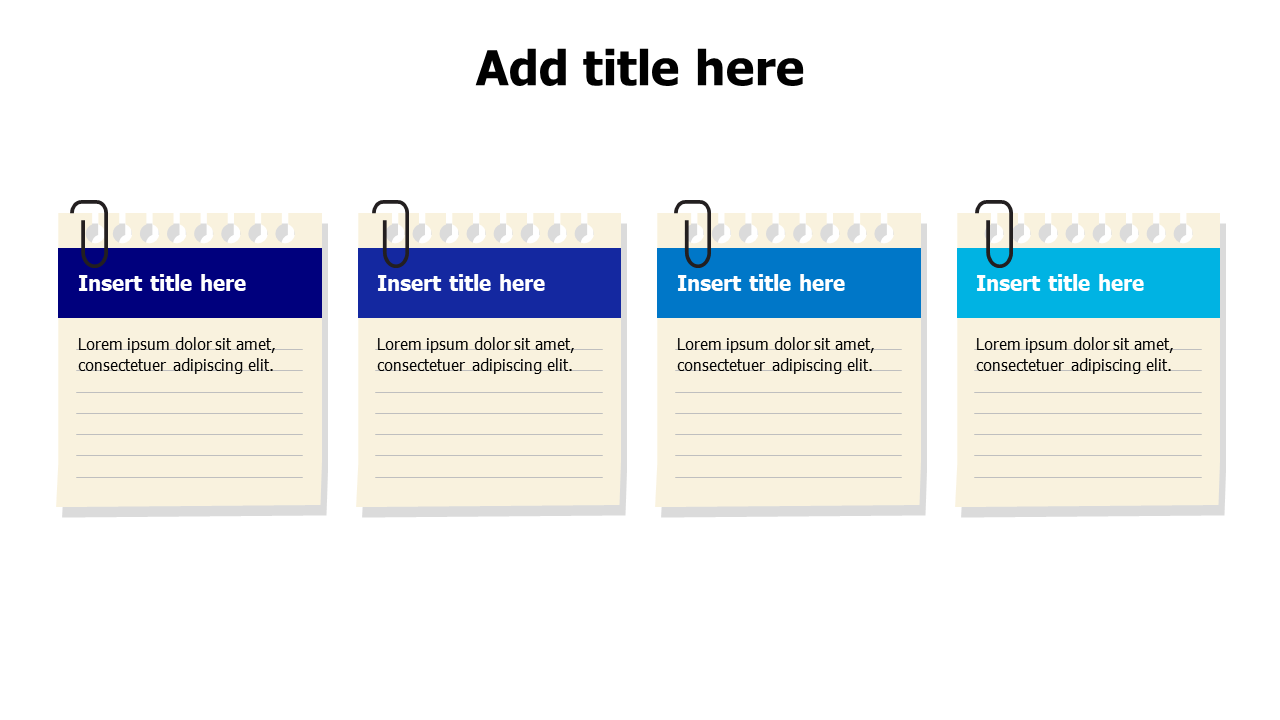 4 square stocky notes with paper clip