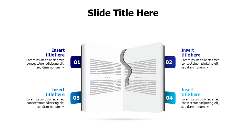4 points from an open book infographic