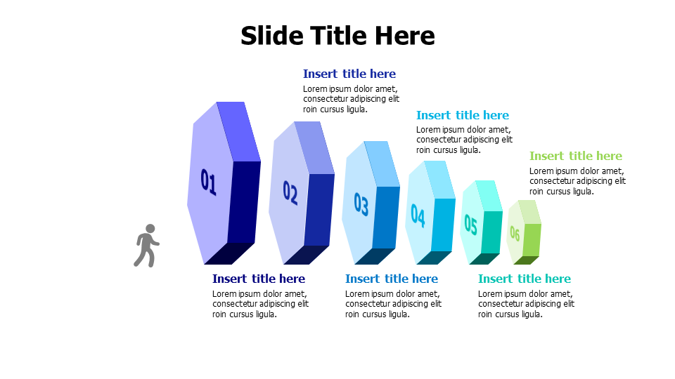 6 blocks funnel infograpic