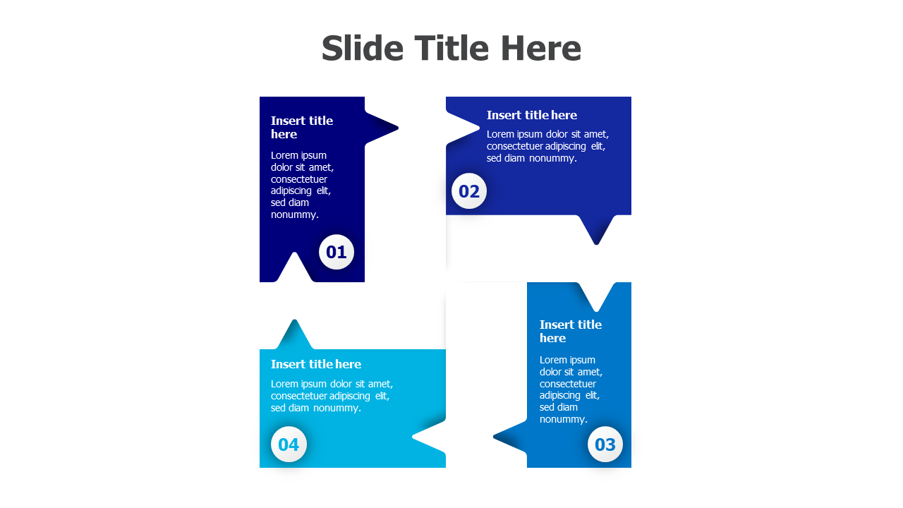 4 points arrows infographic