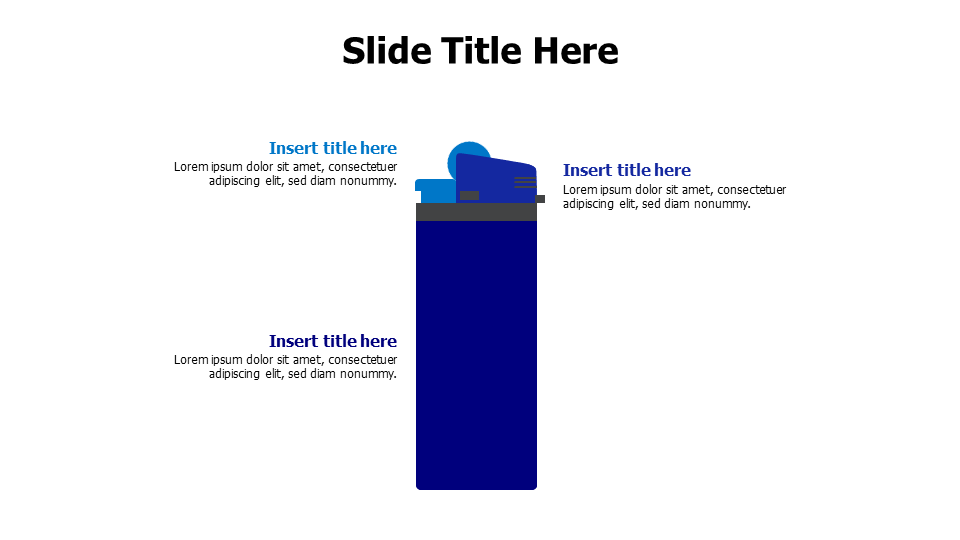 3 points colored lighter infographic