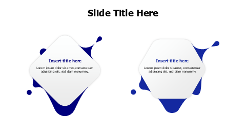 2 colored organic shapes infographic