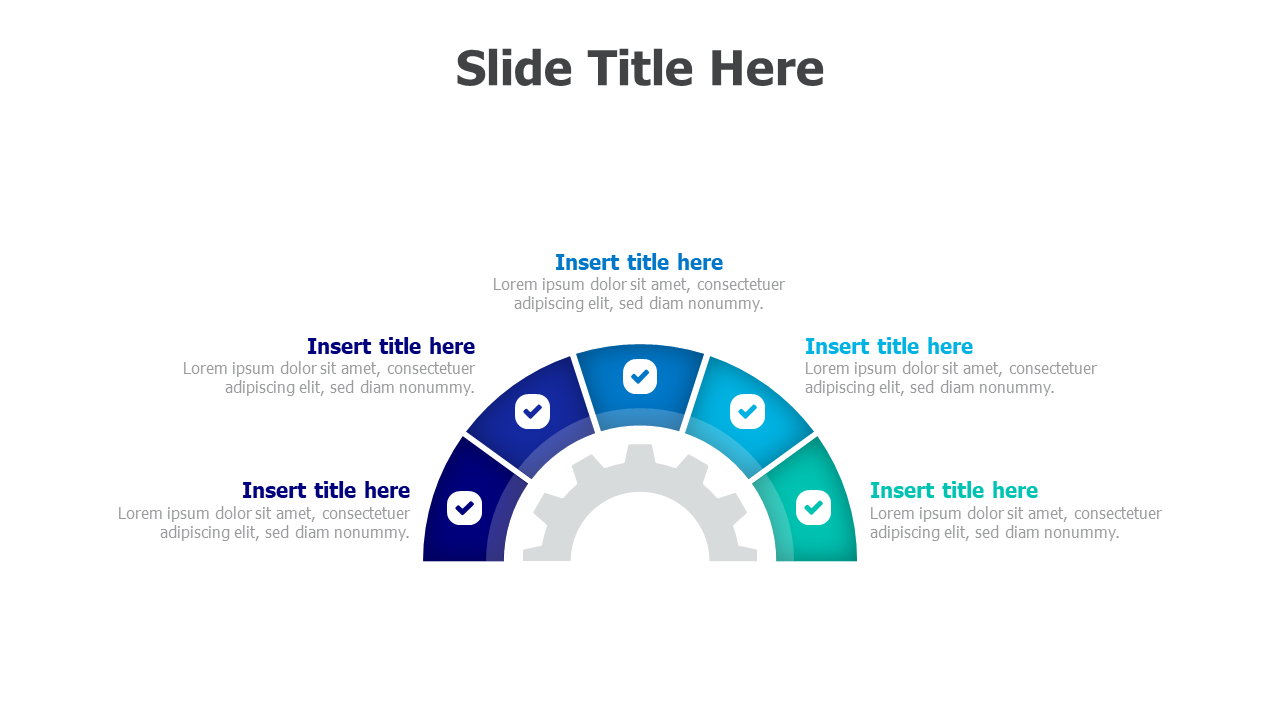 5 points half-circle around gear