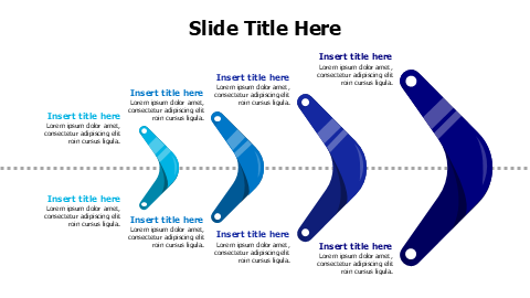 8 points colored fishbone infographic