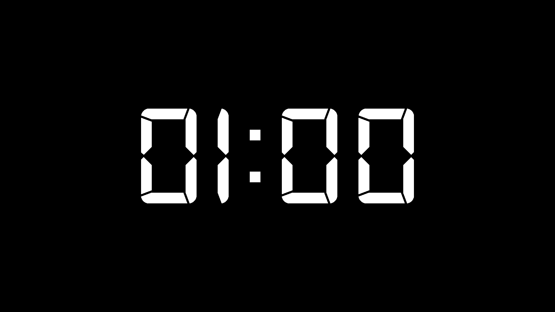 1 Minute -60 seconds Timer white