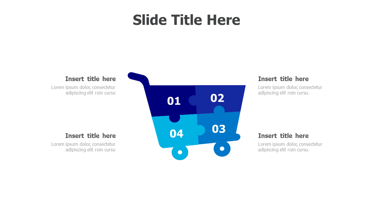 4 pieces shopping cart puzzles 7
