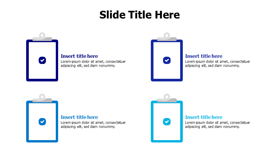 4 points colored folders infographic