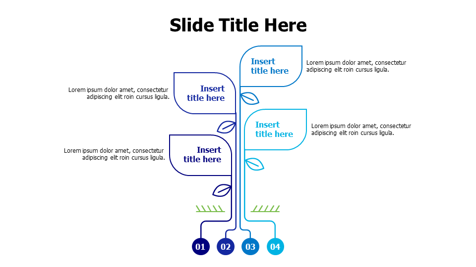 4 points plant infographic