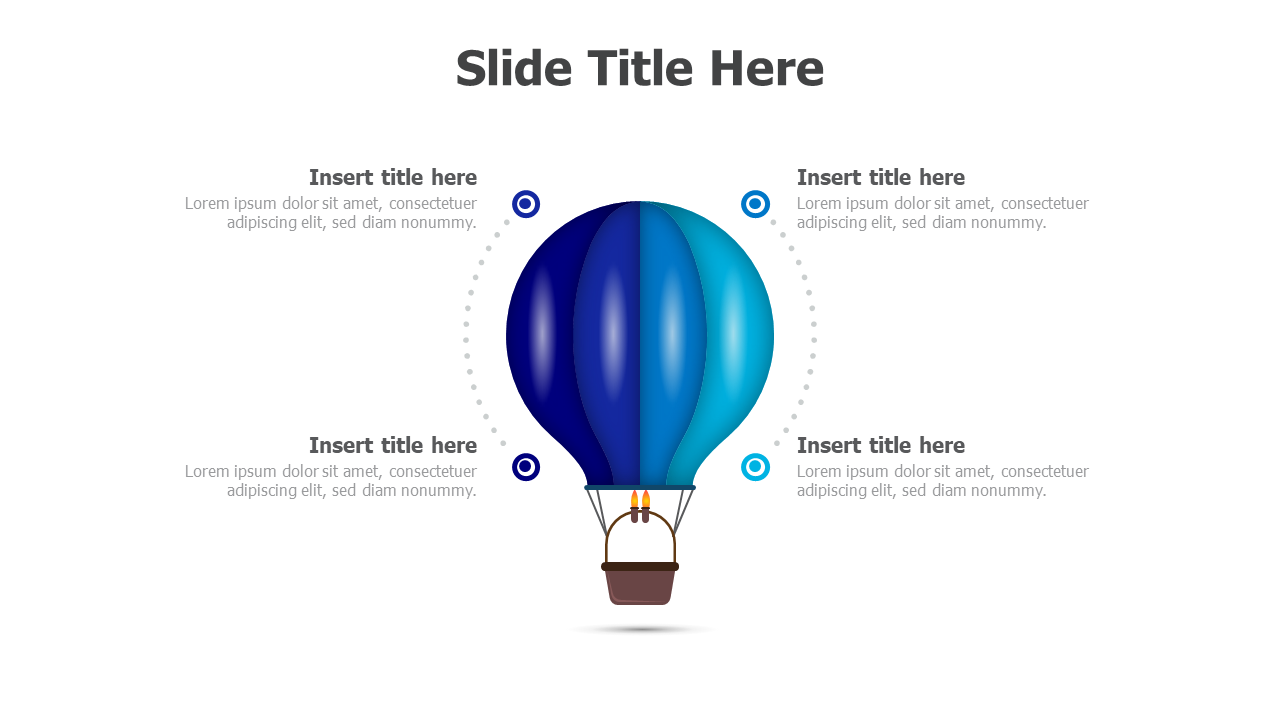 4 points balloon infographic