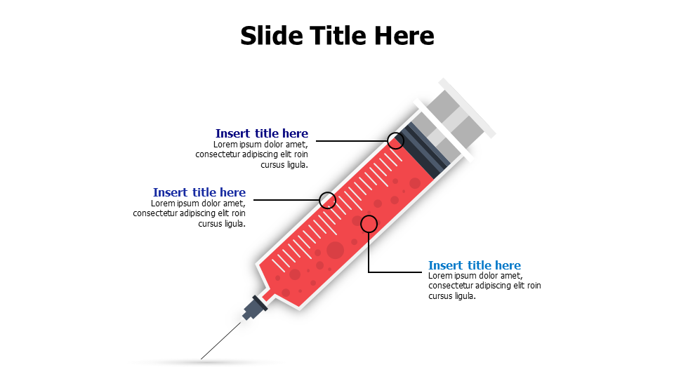 3 points from a filled injection infographic