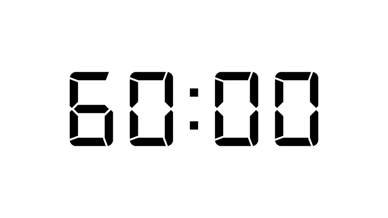 60 Minutes - 1 hour Timer Timer