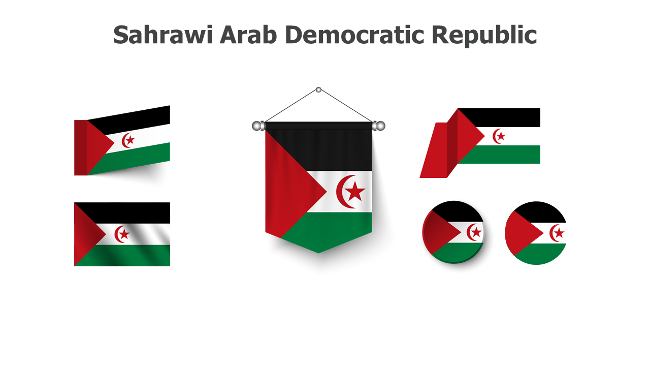 Sahrawi Arab Democratic Republic flags