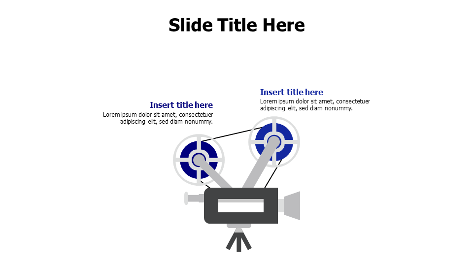 2 points video camera infographic