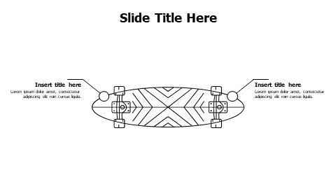 2 points outline skating board infographic
