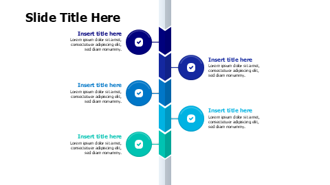5 vertical arrows infographic
