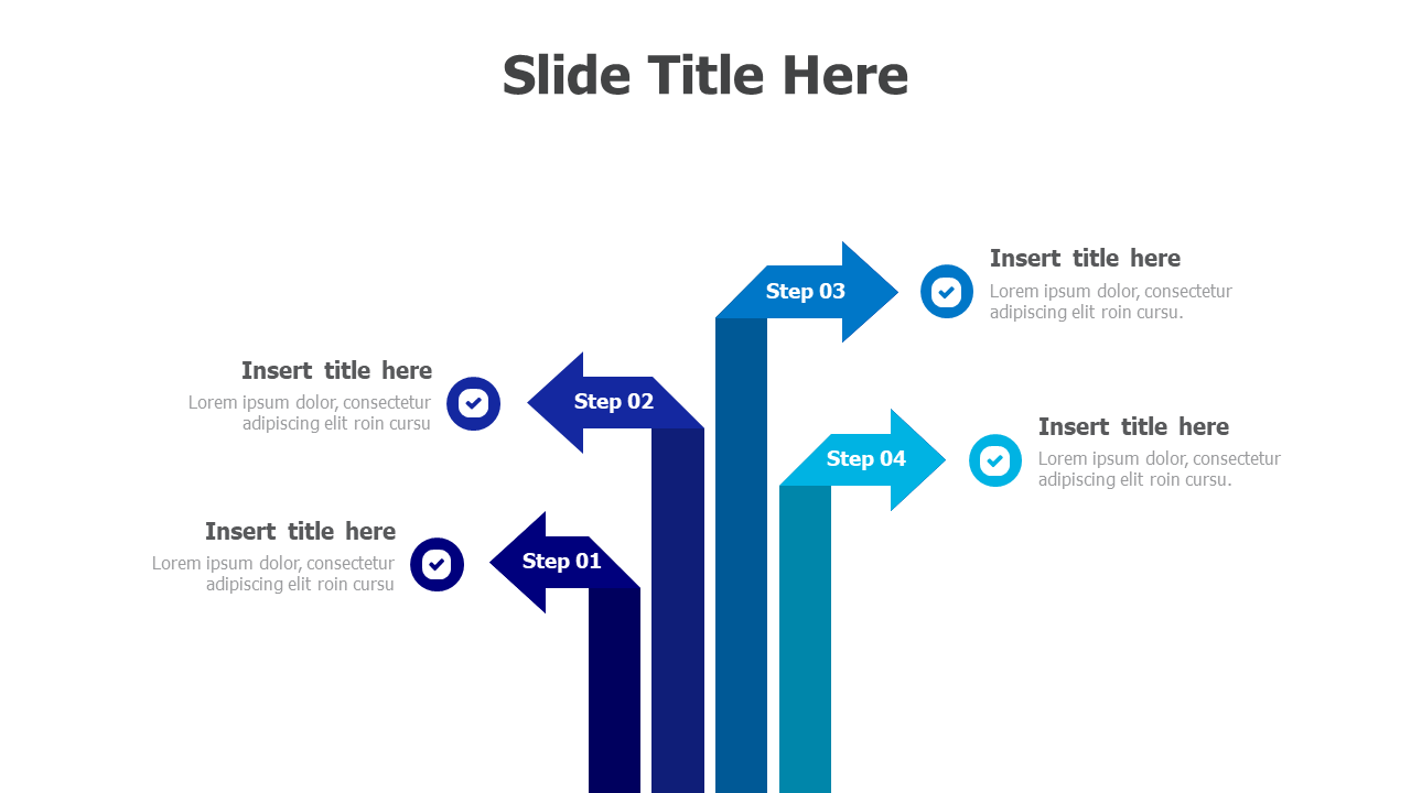 4 points arrows infographic