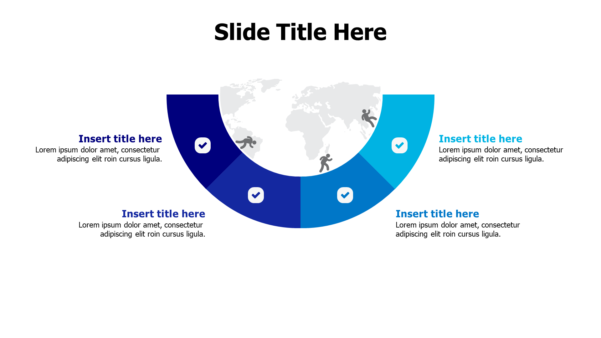 4 points half circle infographic