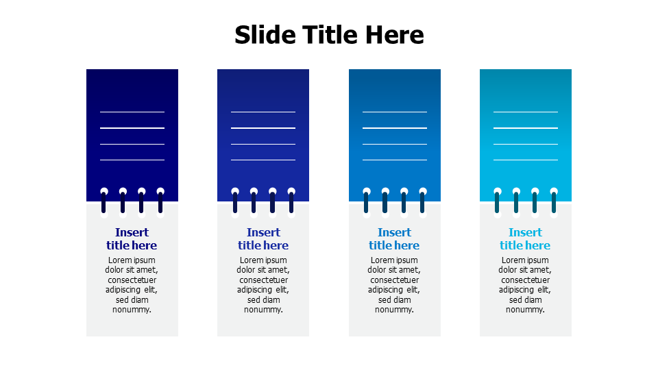 4 notebook page and cover infographic