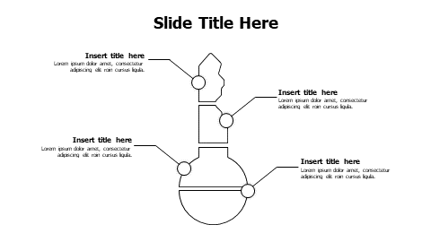 4 points divided outline key infographic