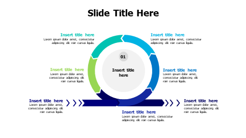 7 points agile rounding arrows infographic