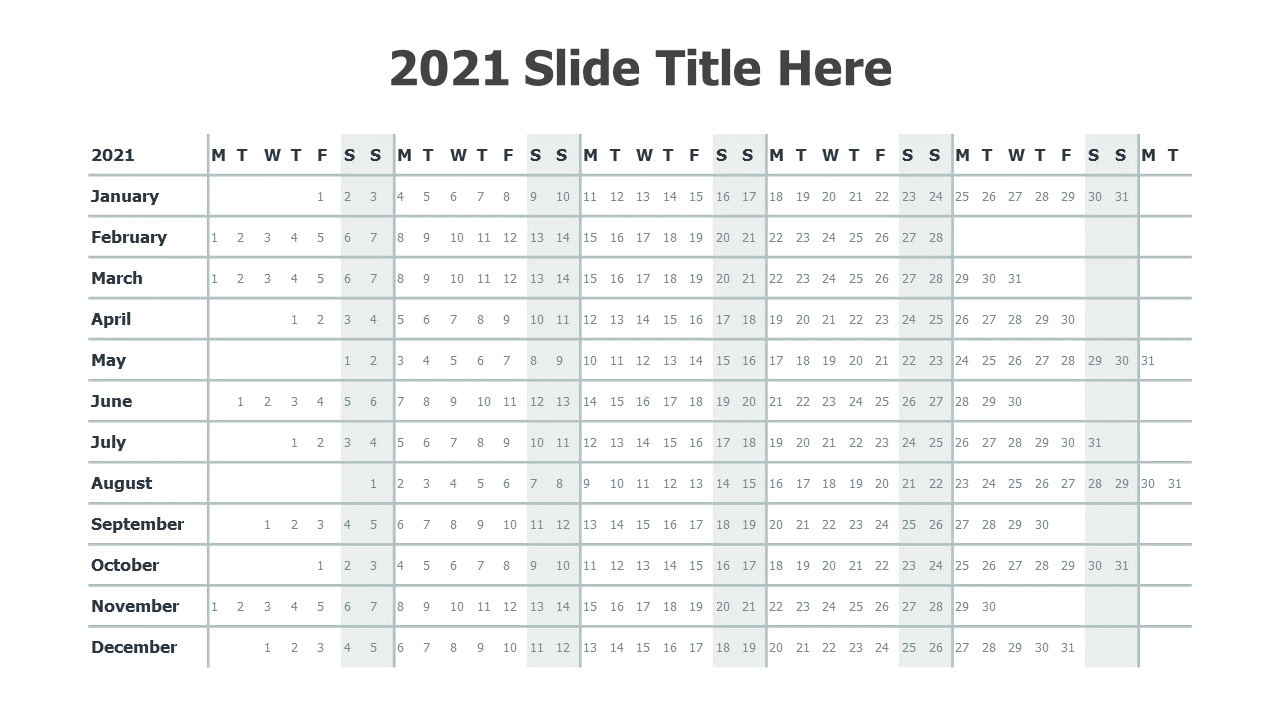 2021 year calendar