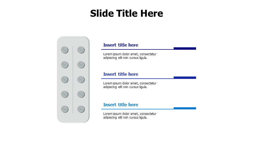 3 points from flat pills tape infographic