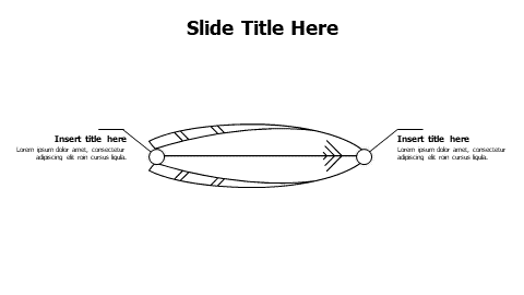2 points outline water skiing board infographic