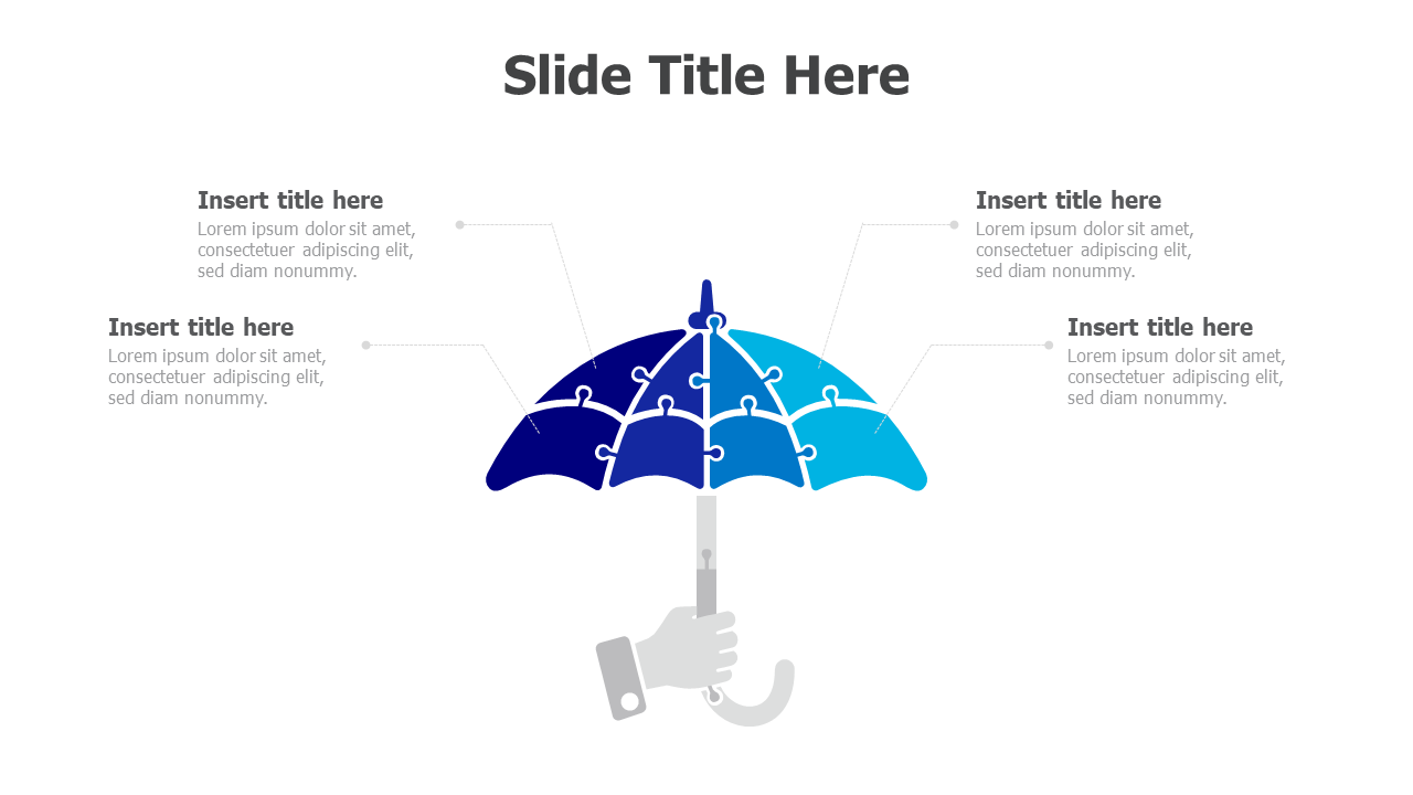 4 pieces umbrella puzzles 16