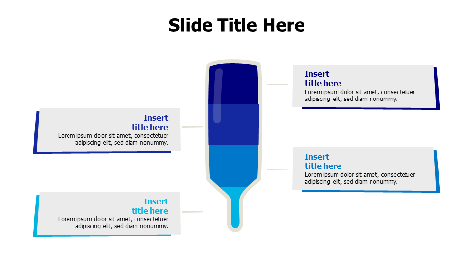 4 points divided colored thermometer infographic