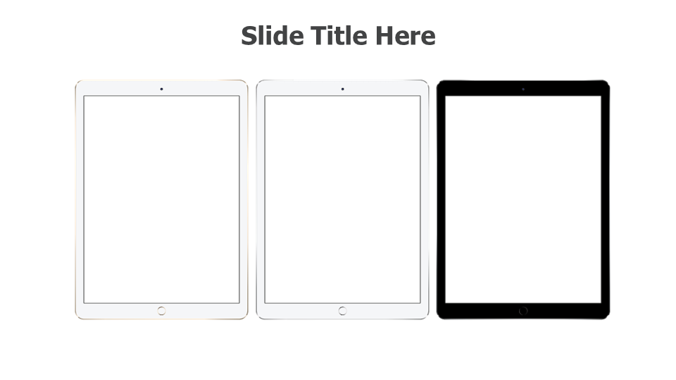 Ipad different colors mockups