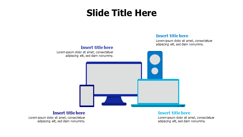 4 colored devices infographic