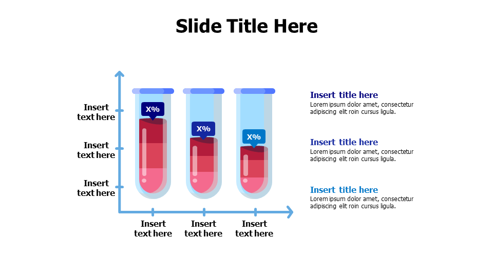 3 test tubes with percentages infographic