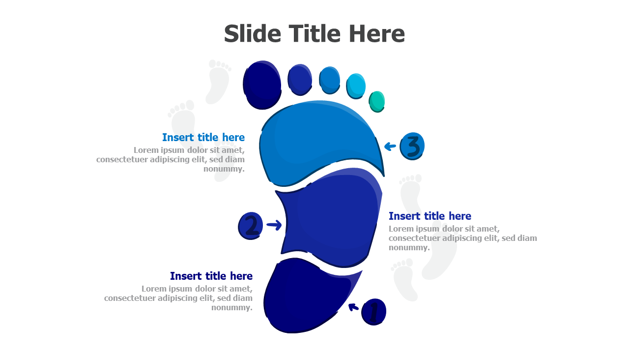 3 points footprint infographic