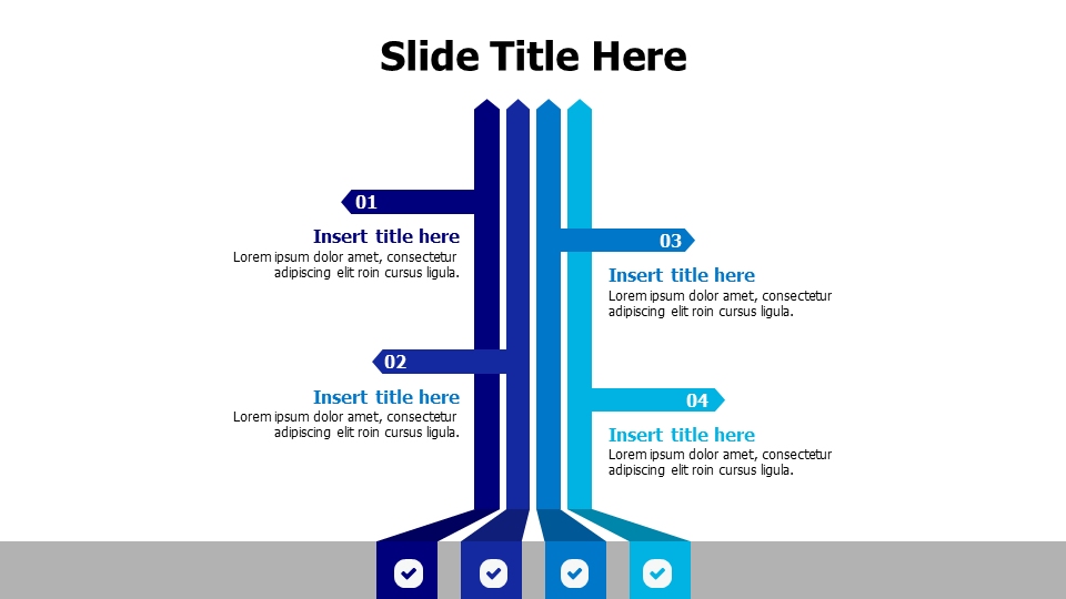 4 points stripes infographiv