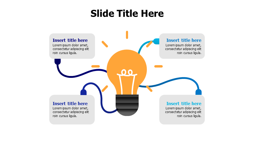 4 points bulb wires infographic 