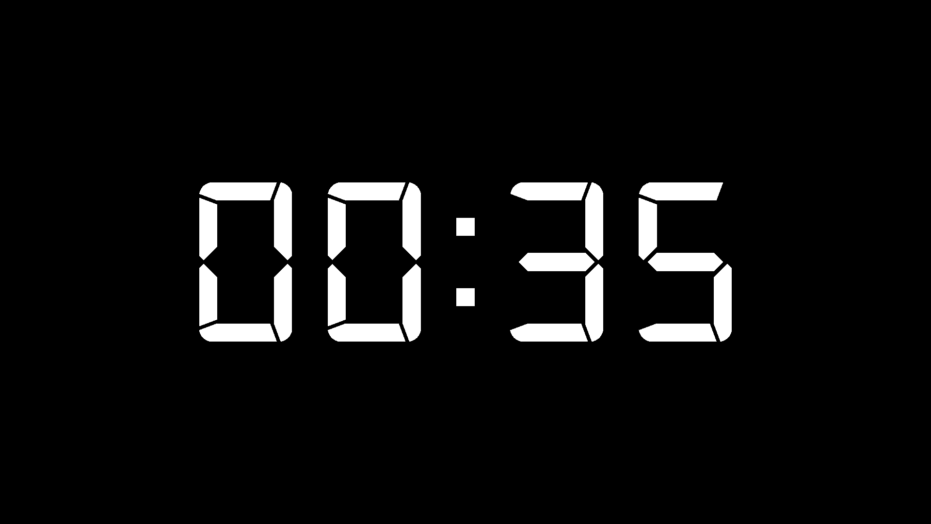 35 Seconds Timer white