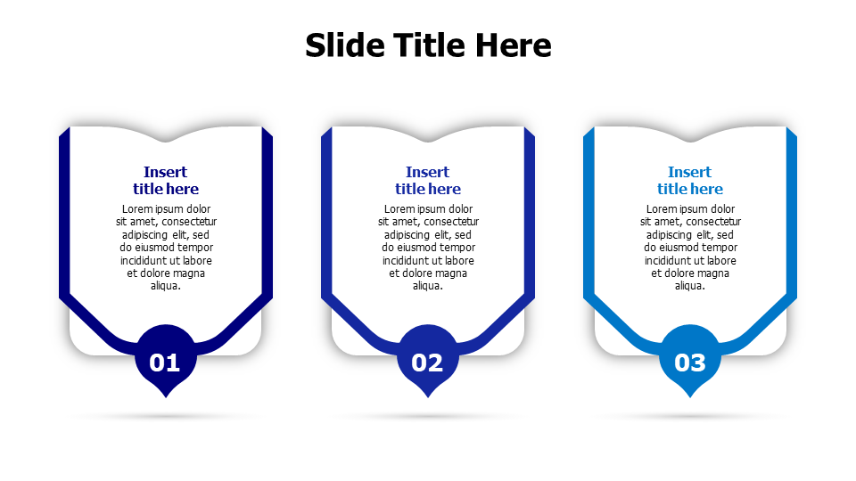 3 opened book with numbers infographic