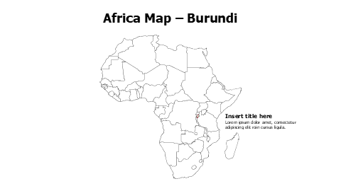Burundi map with flag