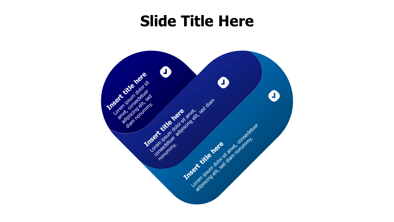 4 points heart infographic